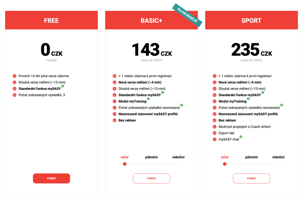 srovnání variant programu mySasy